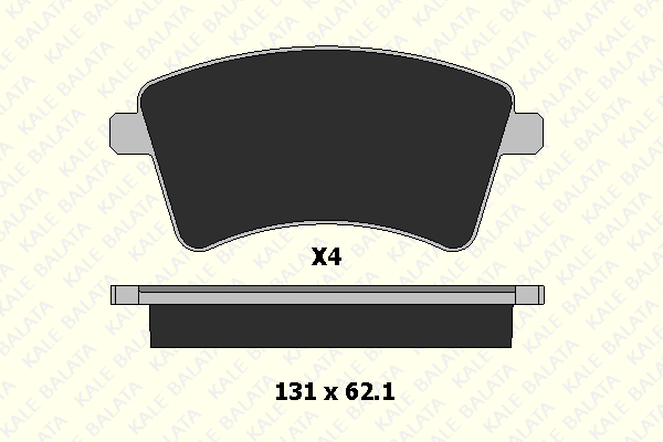 Kit de plaquettes de frein, frein à disque KALE 24693 187 04