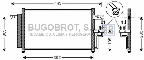 Condenseur, climatisation BUGOBROT 62-HY5082