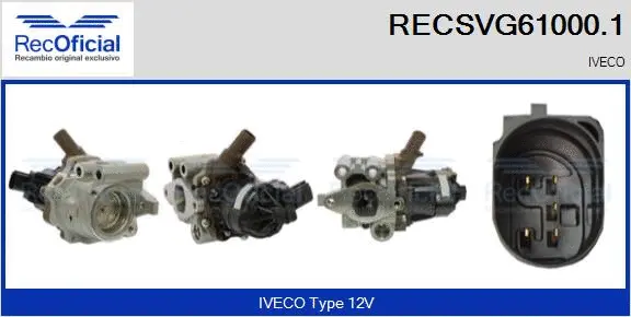 Vanne EGR RECOFICIAL RECSVG61000.1
