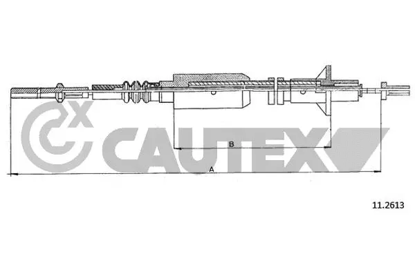 Tirette à câble, commande d'embrayage CAUTEX 489094