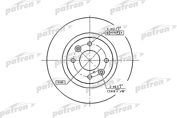 Disque de frein PATRON PBD1017