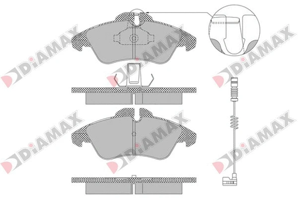 Kit de plaquettes de frein, frein à disque DIAMAX N09407