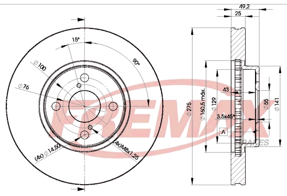 Disque de frein FREMAX BD-2080