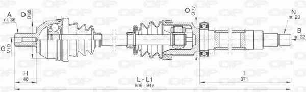 Arbre de transmission OPEN PARTS DRS6448.00