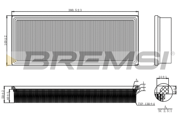 Filtre à air BREMSI FA2109