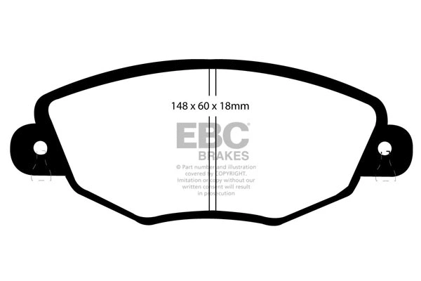 Kit de plaquettes de frein, frein à disque EBC Brakes DP21322