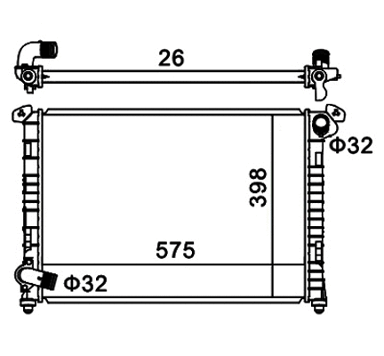 Radiateur, refroidissement du moteur HART 611 968
