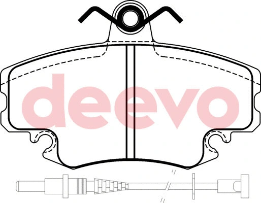 Kit de plaquettes de frein, frein à disque DEEVO BP50240