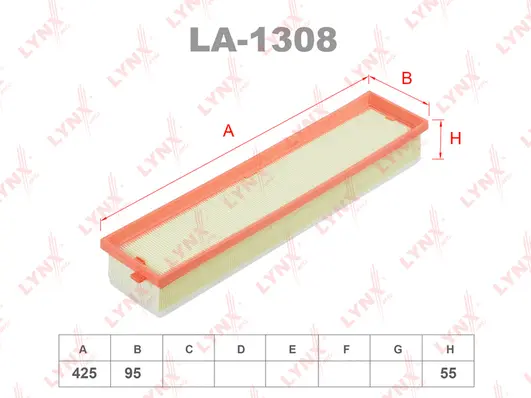 Filtre à air LYNXAUTO LA-1308