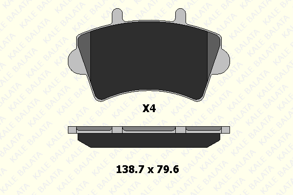 Kit de plaquettes de frein, frein à disque KALE 23613 178 04