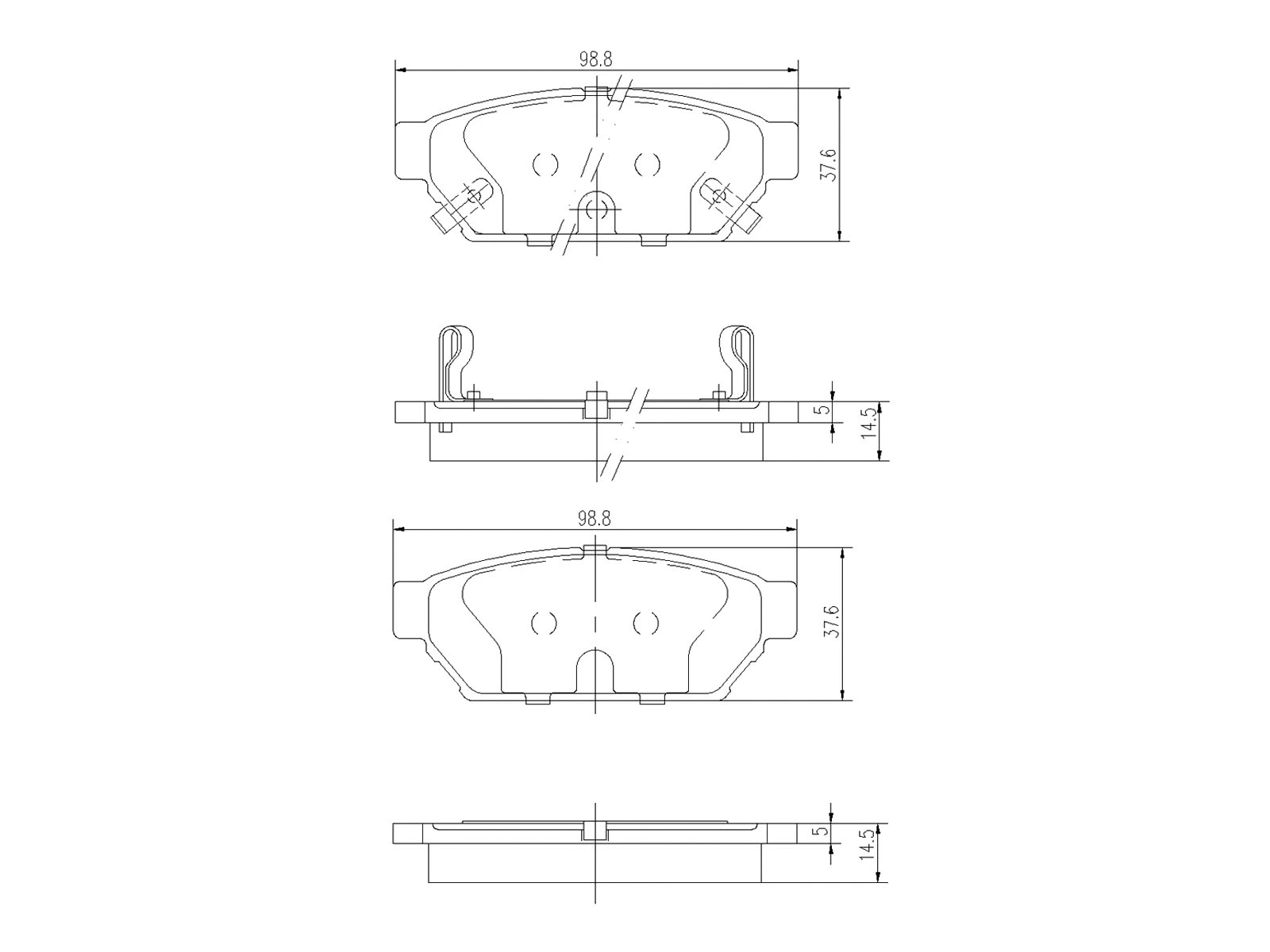 Kit de plaquettes de frein, frein à disque A.Z. Meisterteile AZMT-44-022-1002