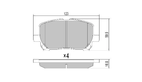Kit de plaquettes de frein, frein à disque FREMAX FBP-1668
