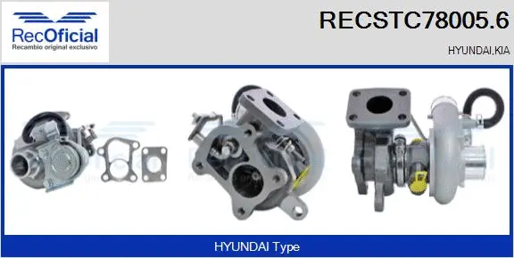 Turbocompresseur, suralimentation RECOFICIAL RECSTC78005.6