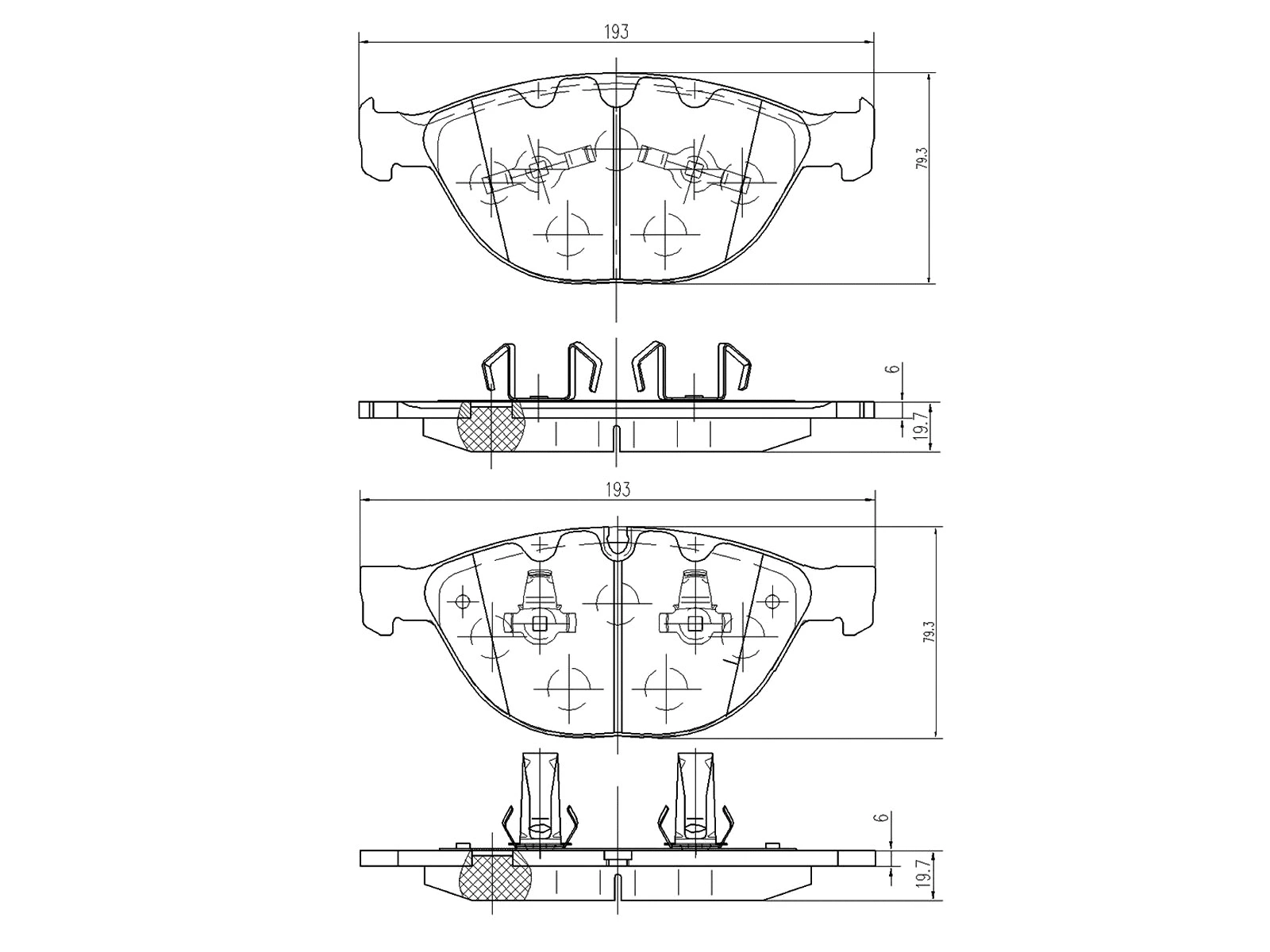 Kit de plaquettes de frein, frein à disque A.Z. Meisterteile AZMT-44-022-1240