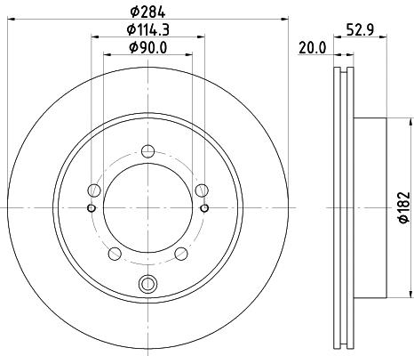 Disque de frein MINTEX MDC958
