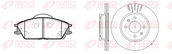 Kit de freins, frein à disques REMSA 8224.01
