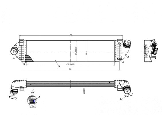 Refroidisseur d'air de suralimentation HART 614 198