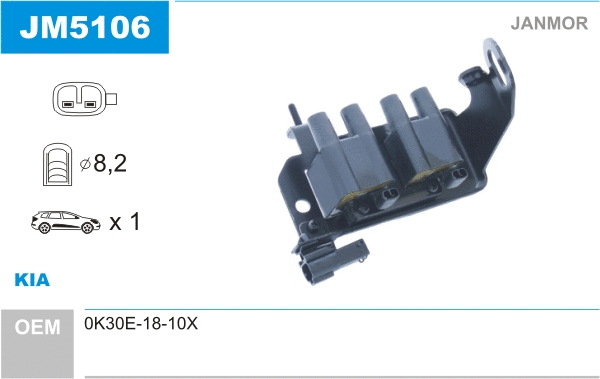 Bobine d'allumage JANMOR JM5106