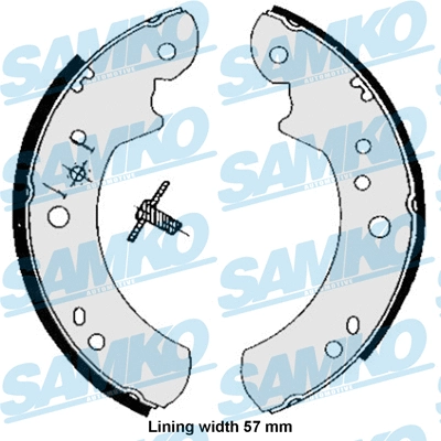 Jeu de mâchoires de frein SAMKO 85060B