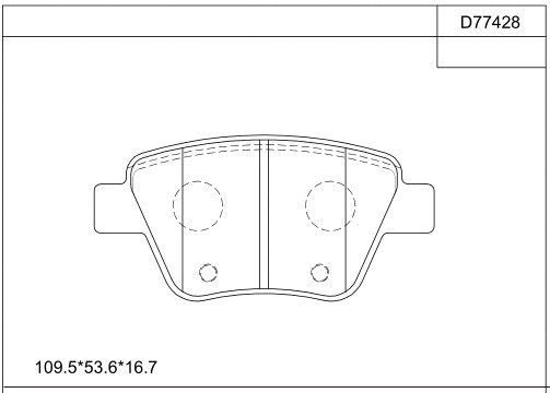 Kit de plaquettes de frein, frein à disque ASIMCO KD77428