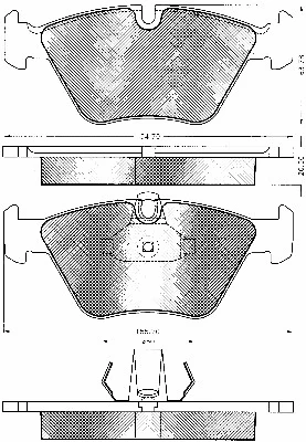 Kit de plaquettes de frein, frein à disque BSF 10770