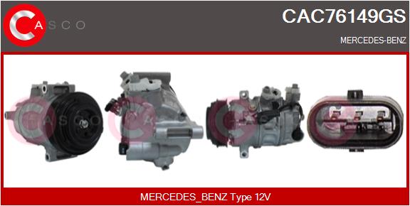 Compresseur, climatisation CASCO CAC76149GS