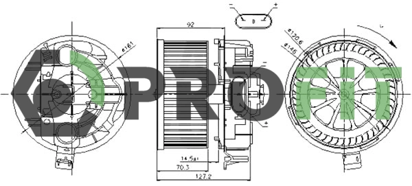 Pulseur d'air habitacle PROFIT 1860-0012
