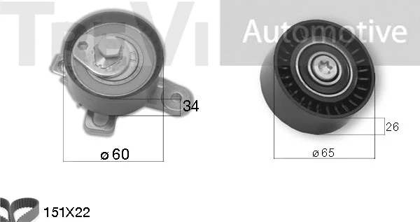 Kit de courroie crantée TREVI AUTOMOTIVE KD1419