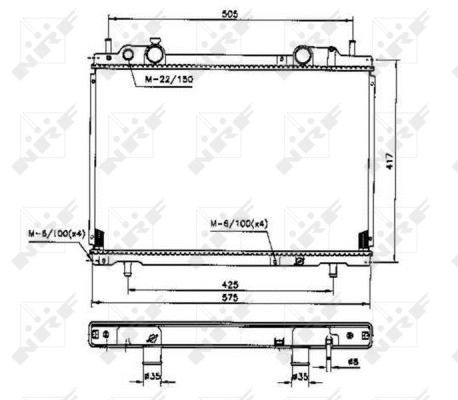 Radiateur, refroidissement du moteur NRF 53200
