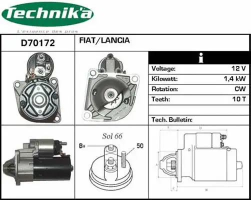 Démarreur Technika D70172