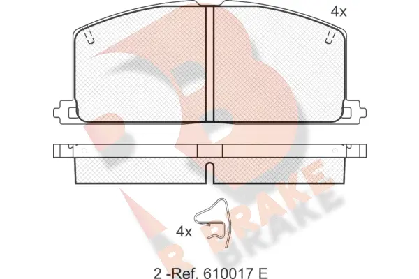 Kit de plaquettes de frein, frein à disque R BRAKE RB0462