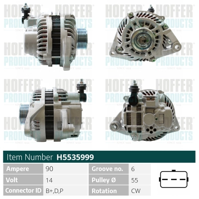 Alternateur HOFFER H5535999