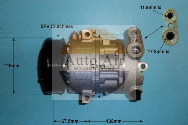 Compresseur, climatisation AUTO AIR GLOUCESTER 14-1446P