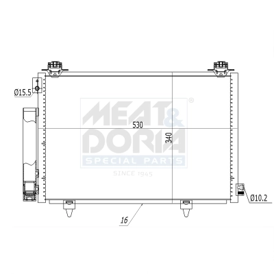 Condenseur, climatisation MEAT & DORIA 991267