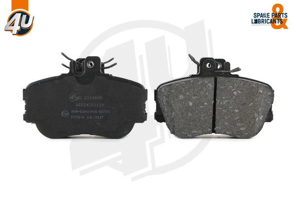 Kit de plaquettes de frein, frein à disque 4U Autoparts 22080MR