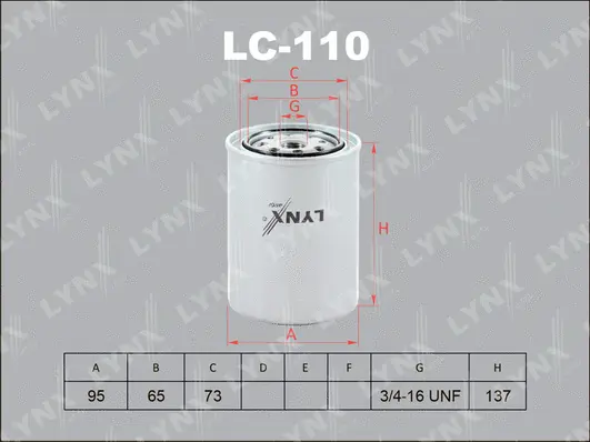 Filtre à huile LYNXAUTO LC-110