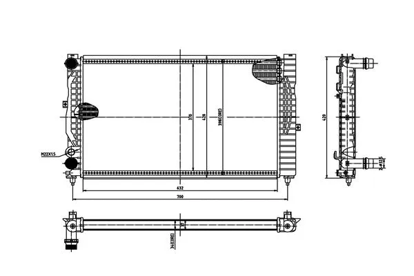 Radiateur, refroidissement du moteur ORDONEZ 2066016