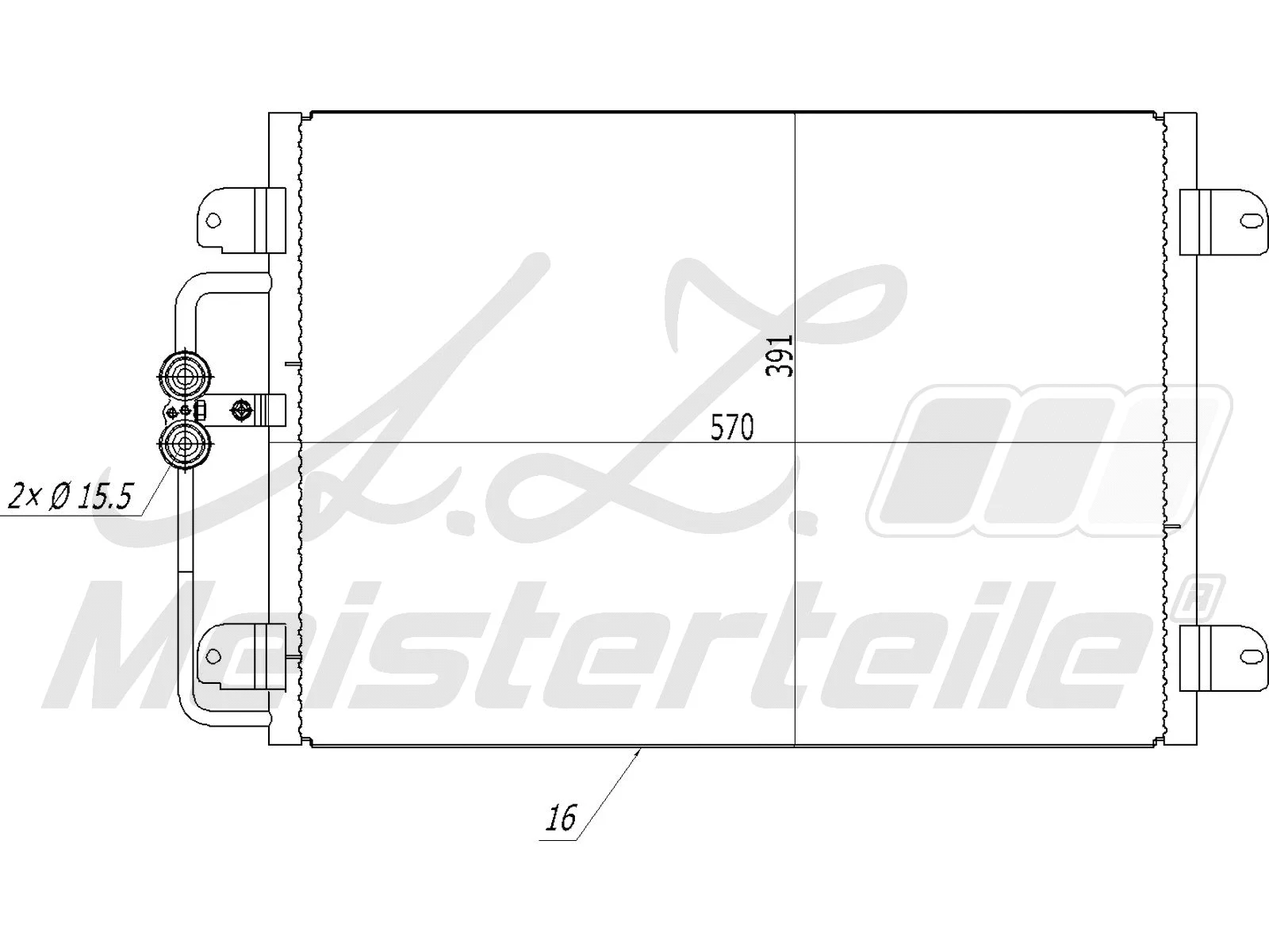 Condenseur, climatisation A.Z. Meisterteile AZMT-45-030-1167