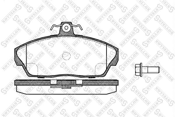 Kit de plaquettes de frein, frein à disque STELLOX 348 010-SX