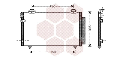 Condenseur, climatisation VAN WEZEL 53005481