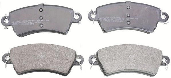 Kit de plaquettes de frein, frein à disque DENCKERMANN B110128