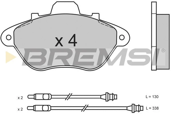 Kit de plaquettes de frein, frein à disque BREMSI BP2465