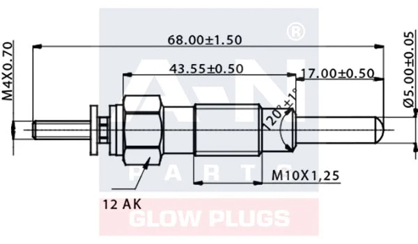 Bougie de préchauffage A-N PARTS A-N066107