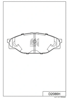 Kit de plaquettes de frein, frein à disque MK Kashiyama D2086H