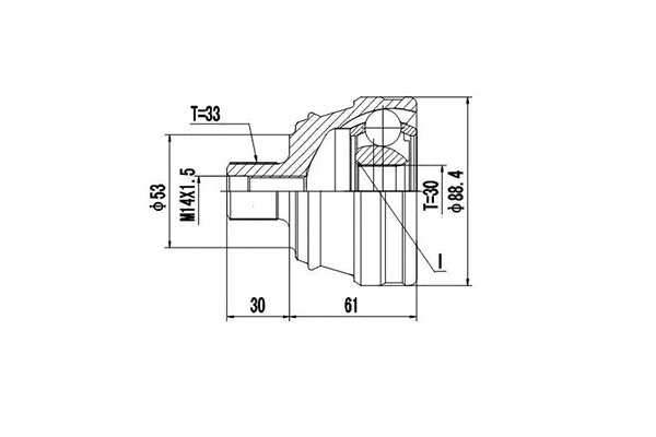 Jeu de joints, arbre de transmission DYNAMATRIX DCV803051