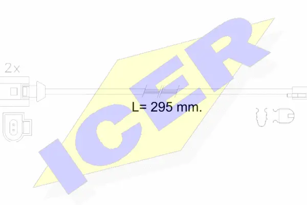Contact d'avertissement, usure des plaquettes de frein ICER 610610 E C