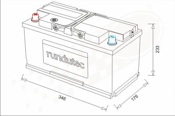 Batterie de démarrage rundutec GmbH RNU110LEL