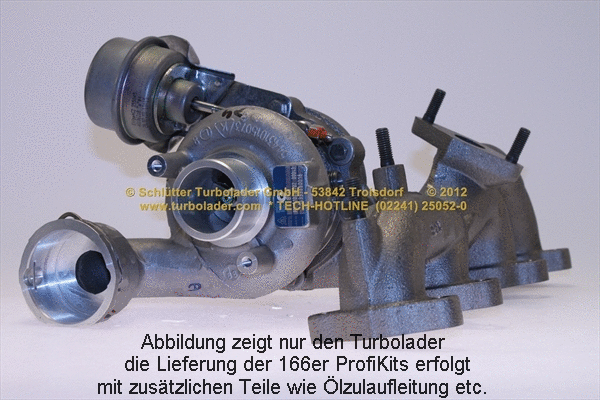 Turbocompresseur, suralimentation SCHLÜTTER TURBOLADER 166-00350