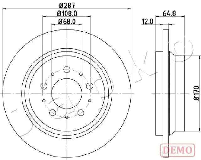 Disque de frein JAPKO 610321C