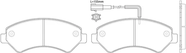 Kit de plaquettes de frein, frein à disque SB BP41516W